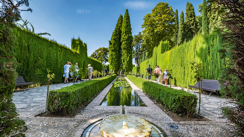 Costa del Sol quiet resorts Generalife gardens Granada